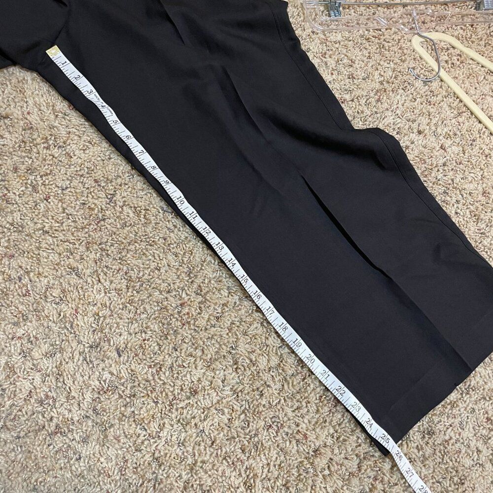 Vince Black Linen Blend High Waist Wide Leg Crop Pants - Picture 14 of 14